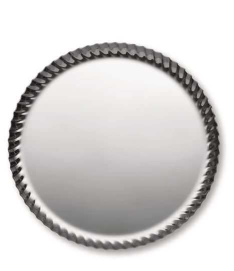 Alessi, Vassoio rotondo decoro Pleats in acciaio inossidabile 18/10 cm 23 art: JK02/23