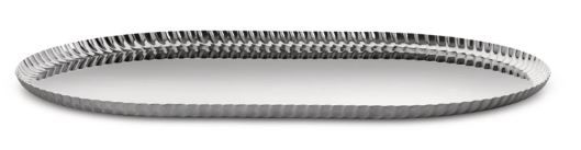 Alessi, Vassoio  in acciaio inossidabile 18/10 decoro Pleats art. JK01/46