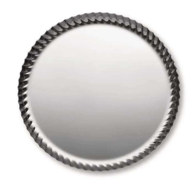 Alessi, Vassoio rotondo decoro Pleats in acciaio inossidabile 18/10. cm 31 art: JK02/31