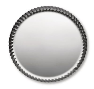 Alessi, Vassoio rotondo decoro Pleats in acciaio inossidabile 18/10. cm 31 art: JK02/31