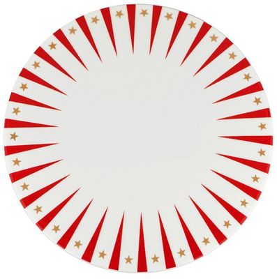 Alessi, Piatto per panettone in porcellana. Decorato a mano, cm 30 art: NZ06