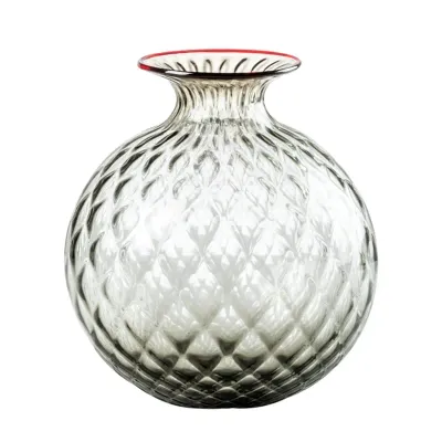 Venini, Vaso Monofiore Balloton Talpa/Filo Rosso art: 100.29 H cm 24,5