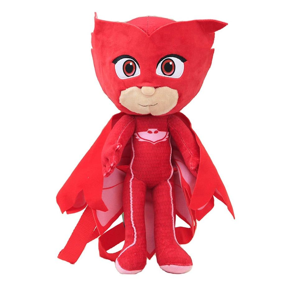 PJ Masks Plush Backpack 14&quot; Red / Owlette