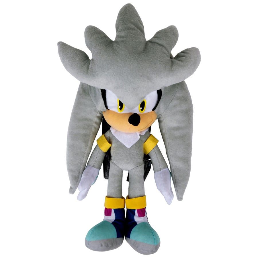 Sonic Plush Backpack 18&quot; Gray / Tikal