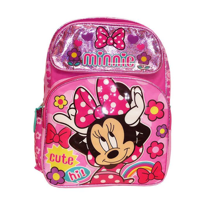Minnie Mouse Large Backpack 16&quot; Pink Girls