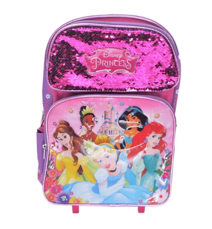 Disney Princess Sequin Large 16&quot; Rolling Backpack