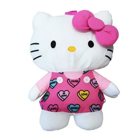 Hello Kitty Plush Backpack 18&quot;  / Heart
