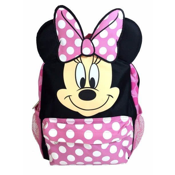 Minnie Mouse 3D Ear Large Backpack 16&quot; Pink Dot
