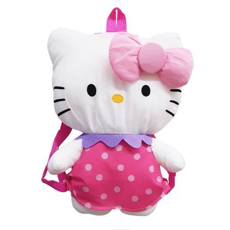 Hello Kitty Plush Backpack 18&quot;  / Dot