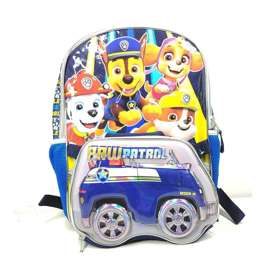 Paw Patrol Large Backpack 16&quot; Blue w/Lunch