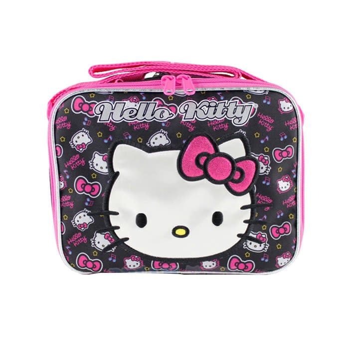 Sanrio Hello Kitty Lunch Bag Black Multi Prints