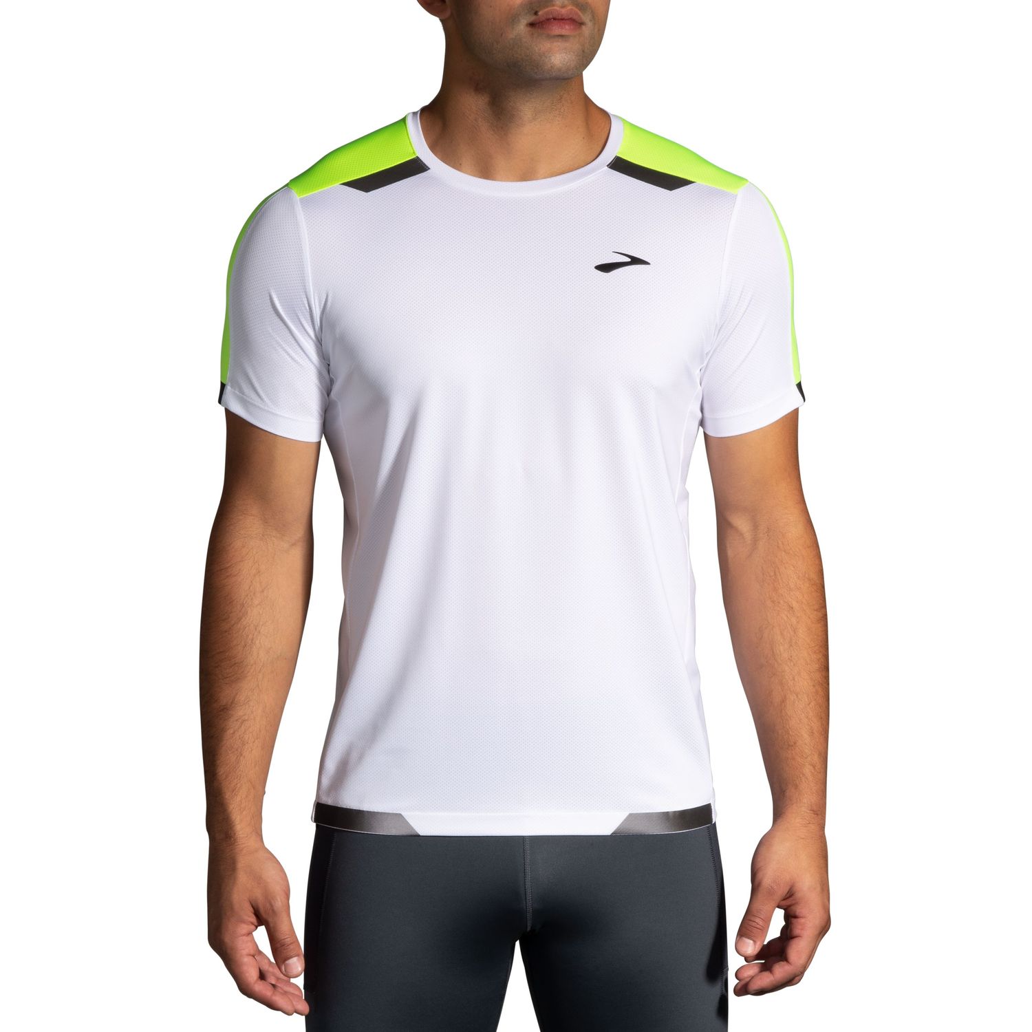 BROOKS MENS RUN VISIBLE SHORT SLEEVE