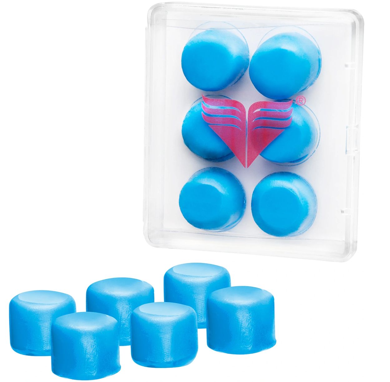 YOUTH SOFT SILICONE EAR PLUGS 6 PACK, Color: 420 - BLUE