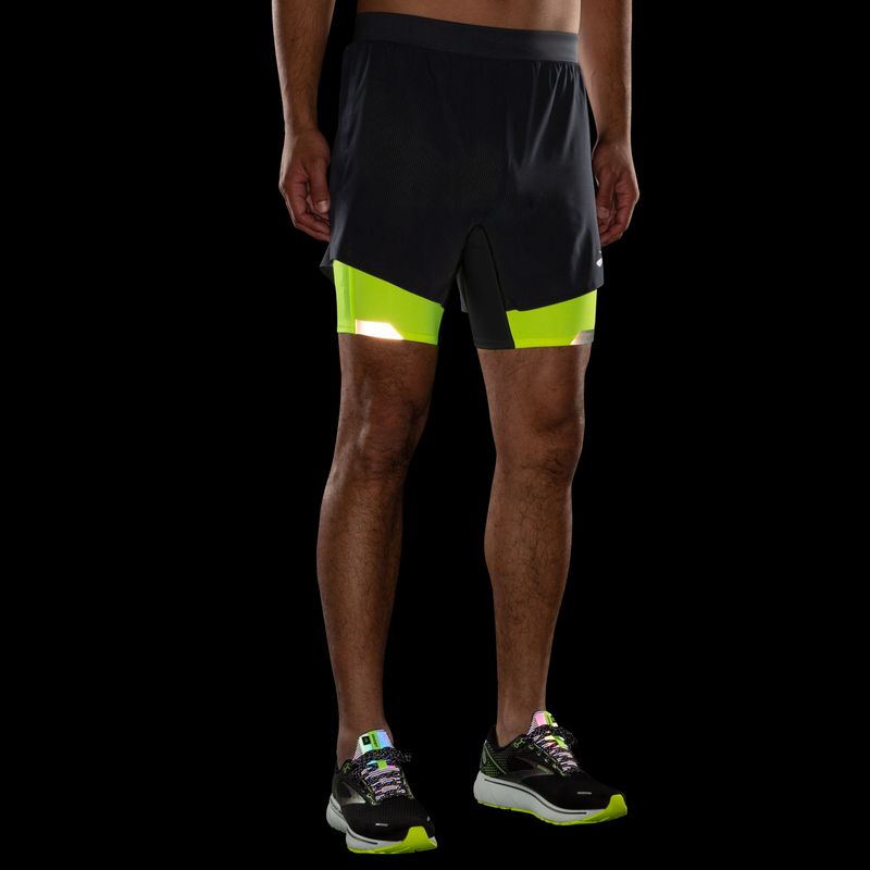 MENS RUN VISIBLE 5&quot; 2-in-1 SHORT