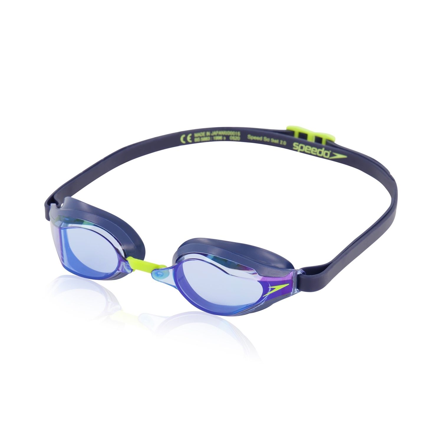 SPEEDO SPEED SOCKET 2.0 MIRRORED, Color: 401 PEACOAT/COBALT/EMERALD M