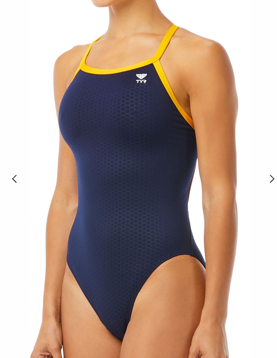 TEAM TYR DURAFAST ELITE HEXA DIAMONDFIT 409 NAVY/GOLD, Size: 22