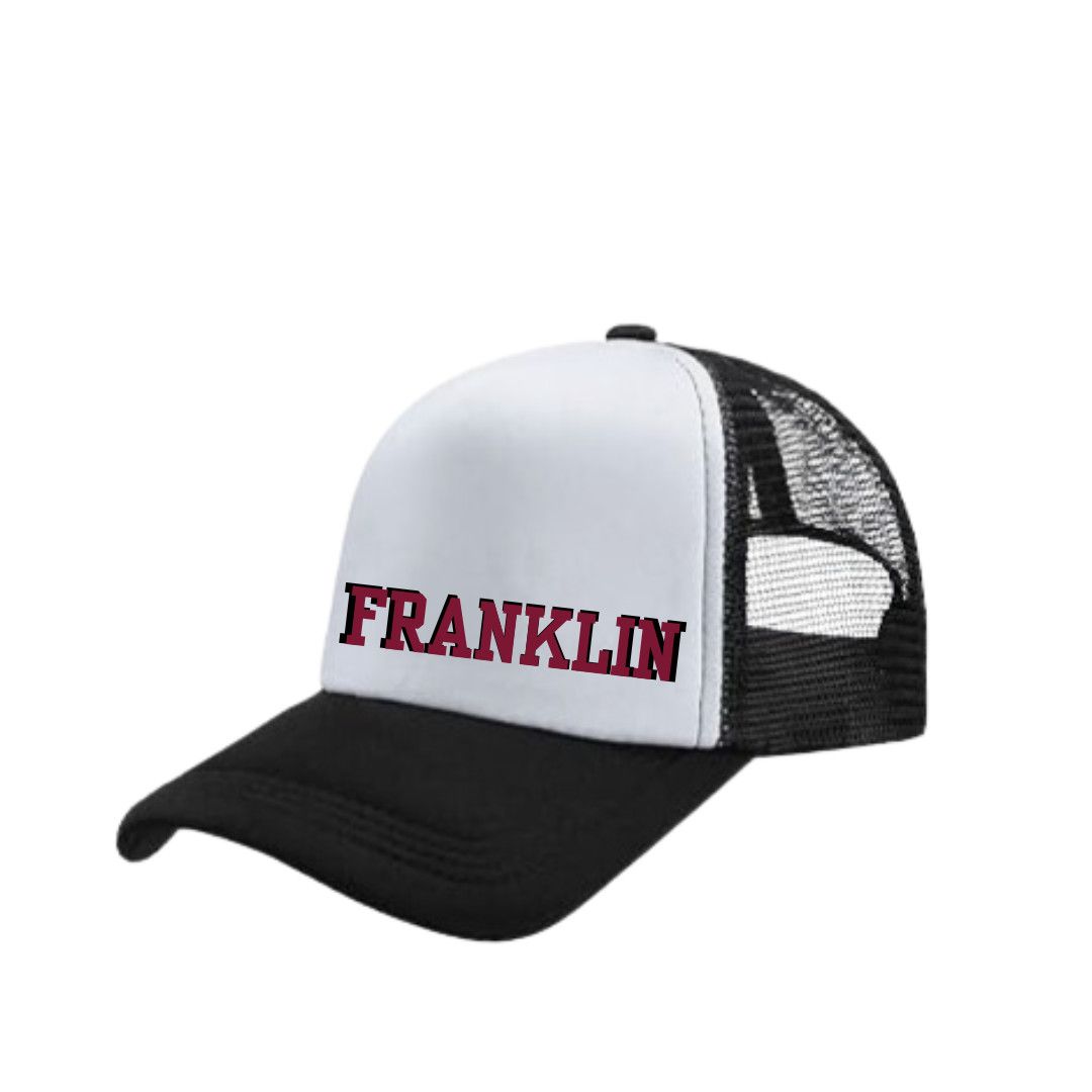 CUSTOM TEAM TRUCKER HATS, Color: FRANKLIN - WHITE