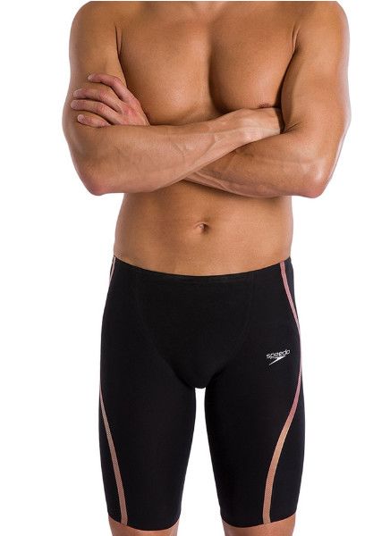 SPEEDO FASTSKIN LZR PURE INTENT HIGH-WAIST JAMMER, Color: 003 - BLACK/ROSE GOLD, Size: 28