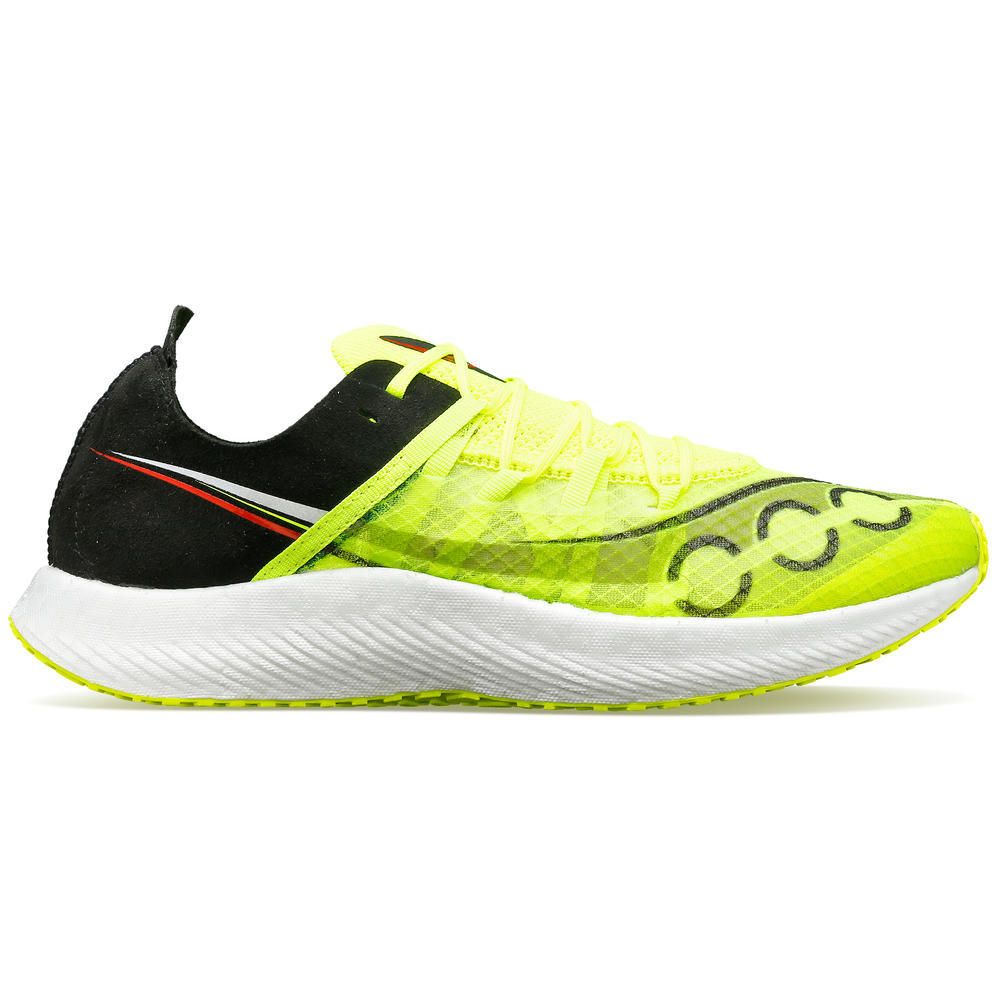 SAUCONY MENS SINISTER, COLOR: 05 - CITRON/BLACK, SIZE: 12, WIDTH: REG (D)