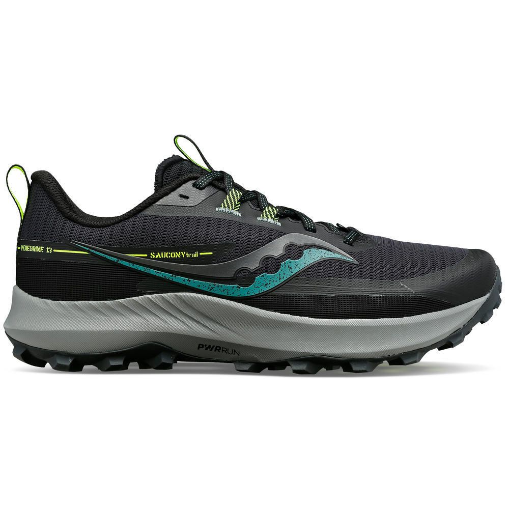 SAUCONY MENS PEREGRINE 13, COLOR: 15 - WOOD/FOSSIL, SIZE: 12, WIDTH: REG (D)