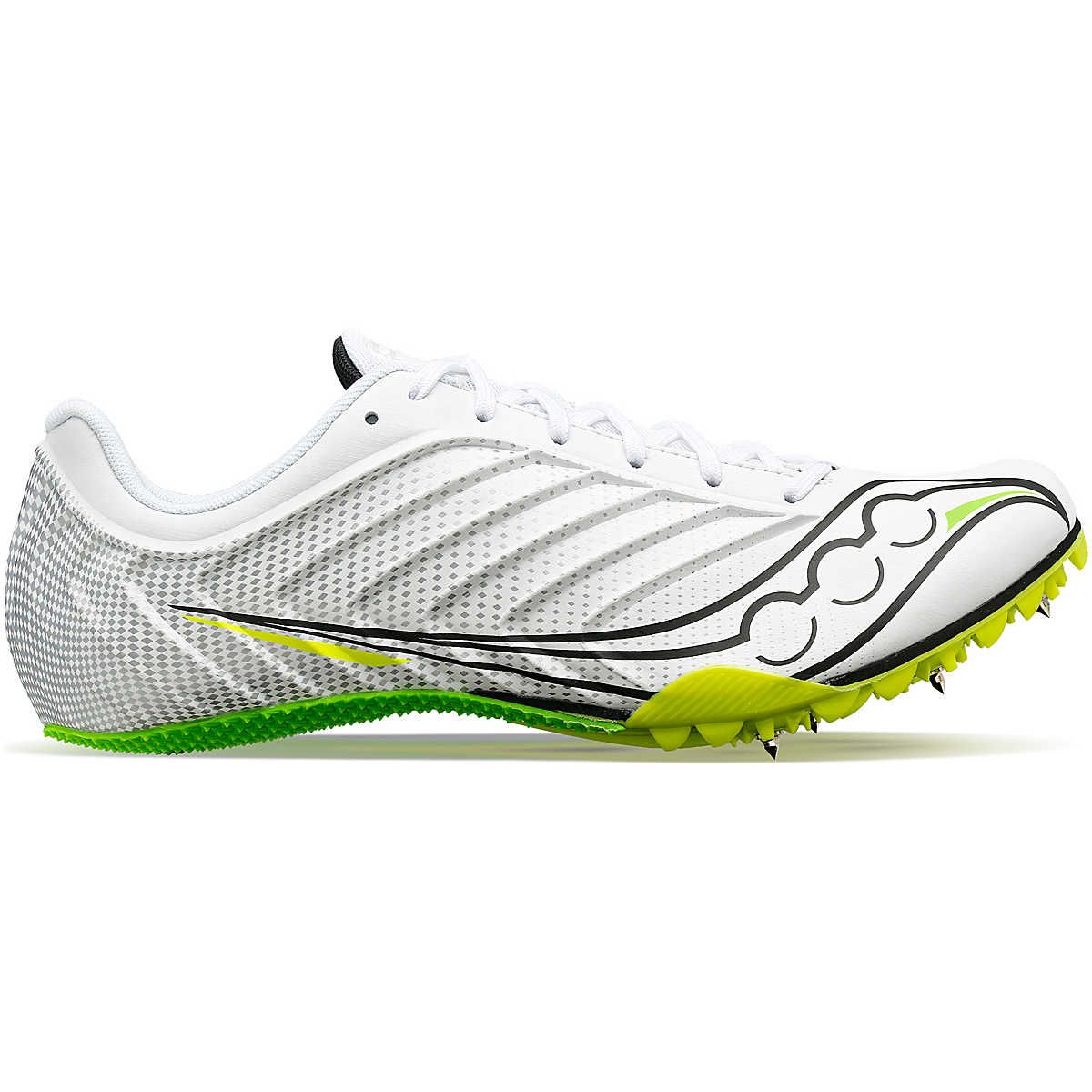 SAUCONY WOMENS SPITFIRE 5, Size: 10, Color: 75 - WHITE/SLIME