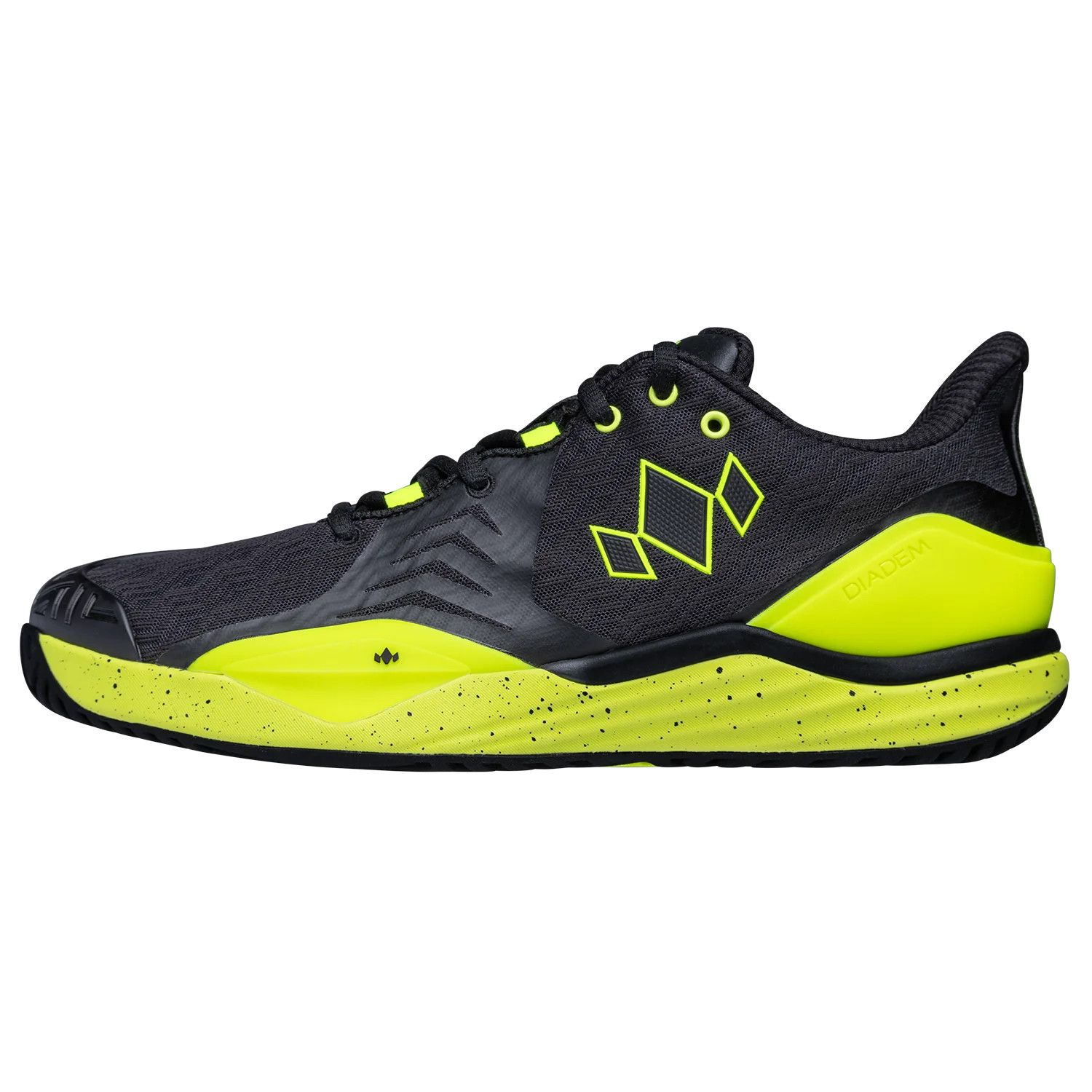 DIADEM MENS COURT BURST, COLOR: BLACK/YELLOW, SIZE: 8.5, WIDTH: REG (D)