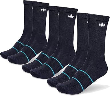 DIADEM PERFORMANCE CREW SOCK (3PK), Color: BLACK, Size: S