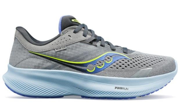 SAUCONY WOMENS RIDE 16, COLOR: 15 - FOSSIL/POOL, SIZE: 7.5, WIDTH: REG (B)