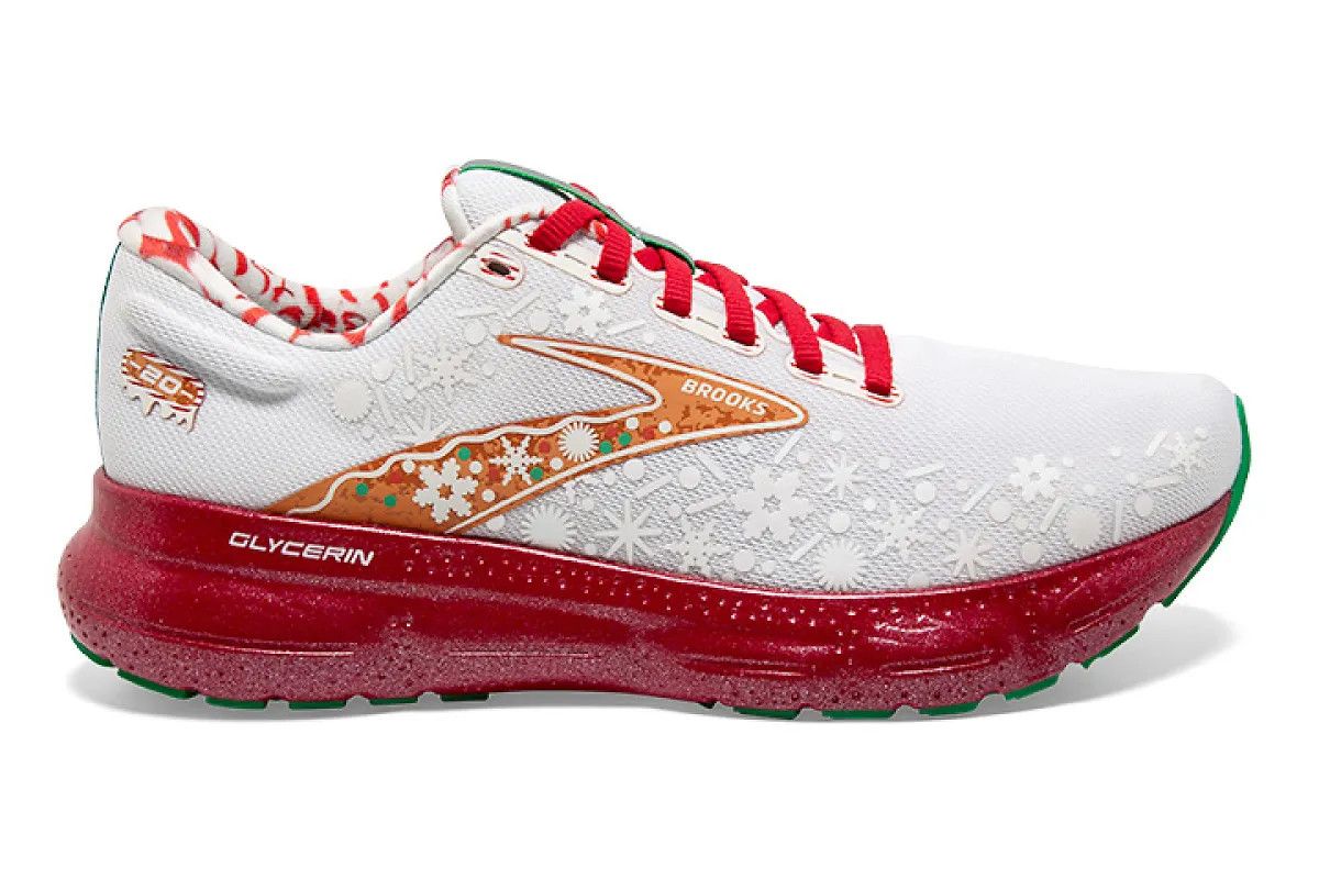 BROOKS MENS GLYCERIN 20, COLOR: 683 - RUN MERRY 2023, SIZE: 13, WIDTH: REG (D)