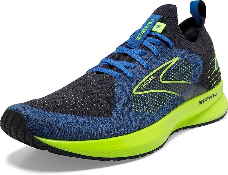 BROOKS MENS LEVITATE STEALTHFIT 5, COLOR: 479 - INDIA INK/BLUE/NIGHTLIFE, SIZE: 10, WIDTH: REG (D)