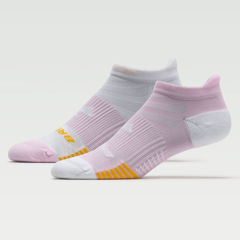 BROOKS GHOST LITE NO-SHOW SOCK 2PK, Size: L, Color: 654 QUARTZ/WHITE &amp; WHITE/QUARTZ