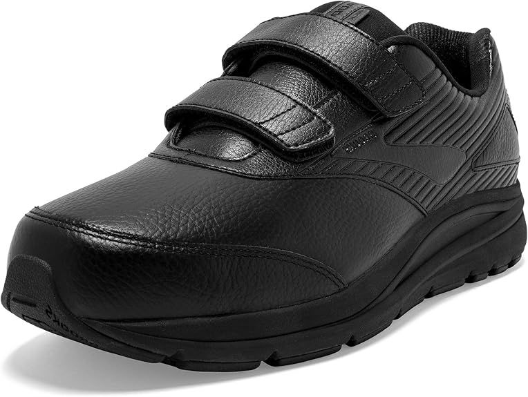 BROOKS MENS ADDICTION WALKER V-STRAP 2, COLOR: 072 - BLACK/BLACK, SIZE: 10, WIDTH: REG (D)