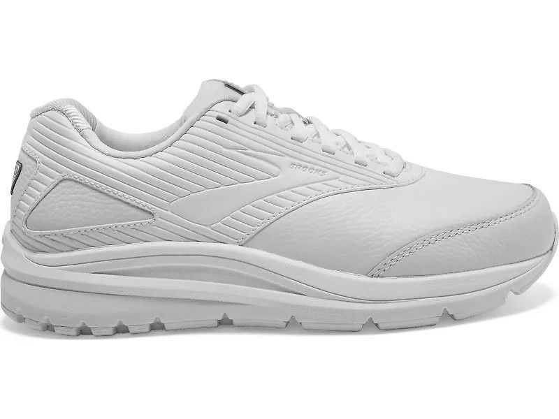 BROOKS WOMENS ADDICTION WALKER 2, COLOR: 142 - WHITE/WHITE, SIZE: 10, WIDTH: REG (B)