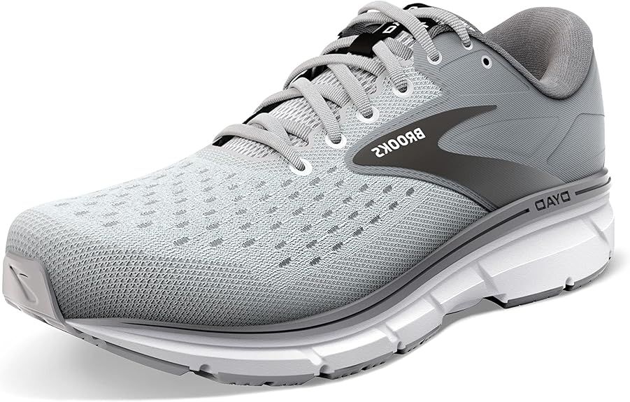 BROOKS MENS DYAD 11, COLOR: 084 - GREY/BLACK/WHITE, SIZE: 10.5, WIDTH: REG (D)