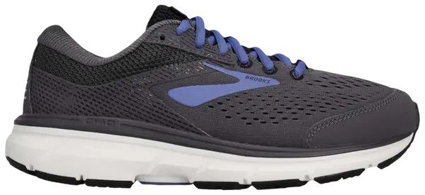 BROOKS WOMENS DYAD 10, COLOR: 064-Black/Ebony/Blue, SIZE: 8.5, WIDTH: WIDE (D)