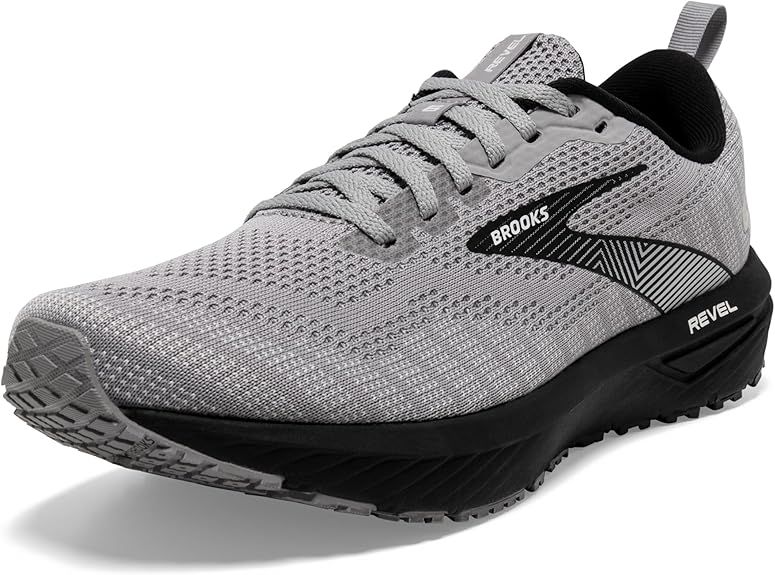 BROOKS MENS REVEL 6, COLOR: 089 - ALLOY/PRIMER GREY/OYSTER, SIZE: 12.5, WIDTH: REG (D)