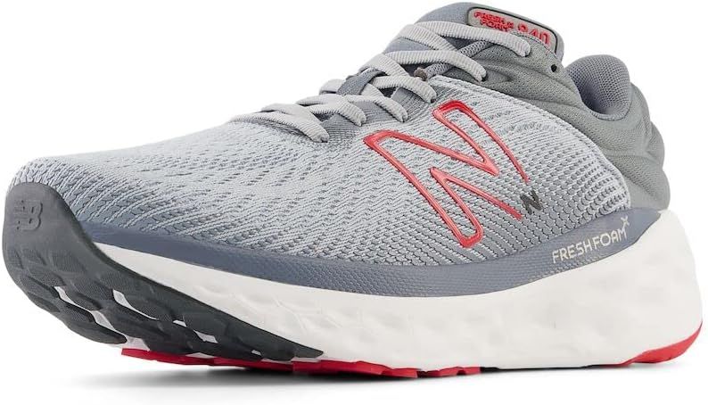 NEW BALANCE MENS FRESH FOAM X 840 V1, COLOR: FL - ALUMINUM GREY/RED, SIZE: 12.5, WIDTH: REG (D)