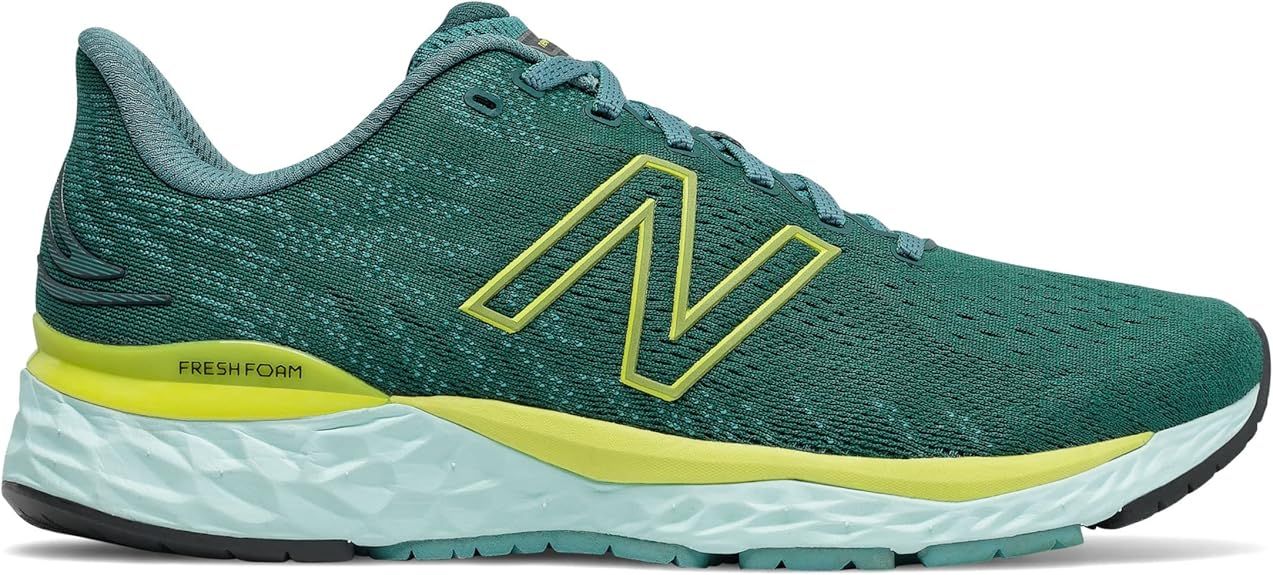 NEW BALANCE MENS FRESH FOAM 880 V11, COLOR: D -TREK/SULPHUR YELLOW, SIZE: 10, WIDTH: REG (D)