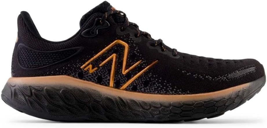 NEW BALANCE MENS FRESH FOAM X 1080 V12, COLOR: D - BLACK/HOT MARIGOLD, SIZE: 11.5, WIDTH: REG (D)