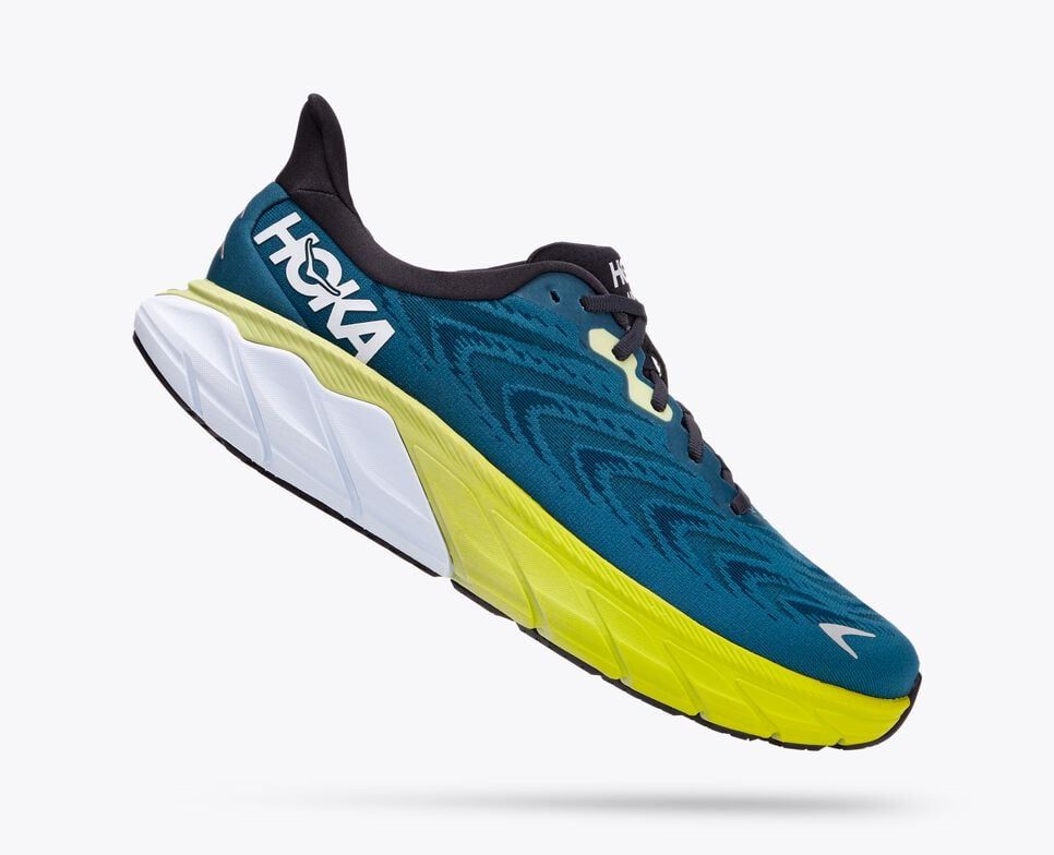 HOKA MENS ARAHI 6, COLOR: BGBCR - Blue Graphite, SIZE: 10, WIDTH: REG (D)