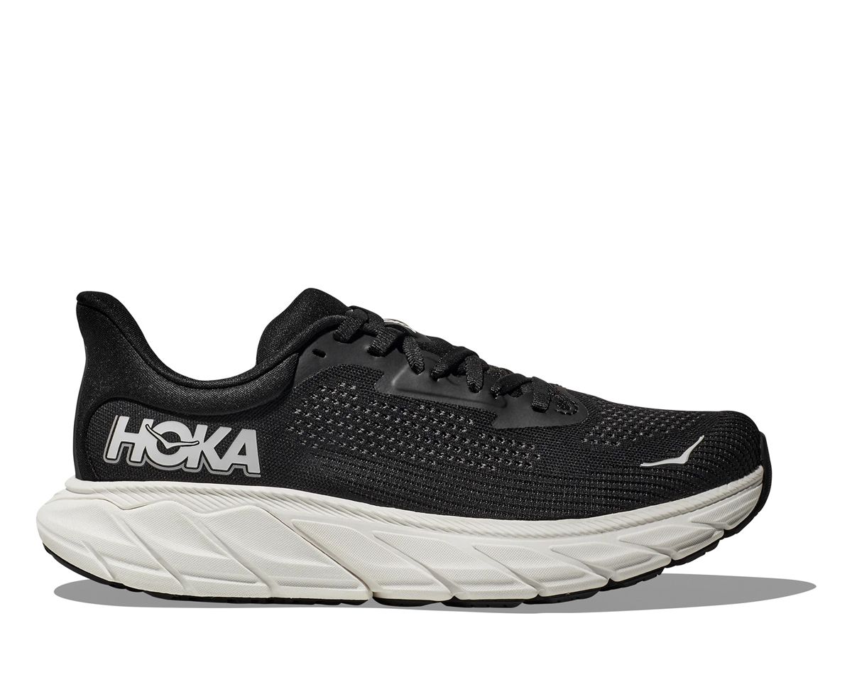 HOKA MENS ARAHI 7, COLOR: BWHT, SIZE: 11, WIDTH: WIDE (EE)
