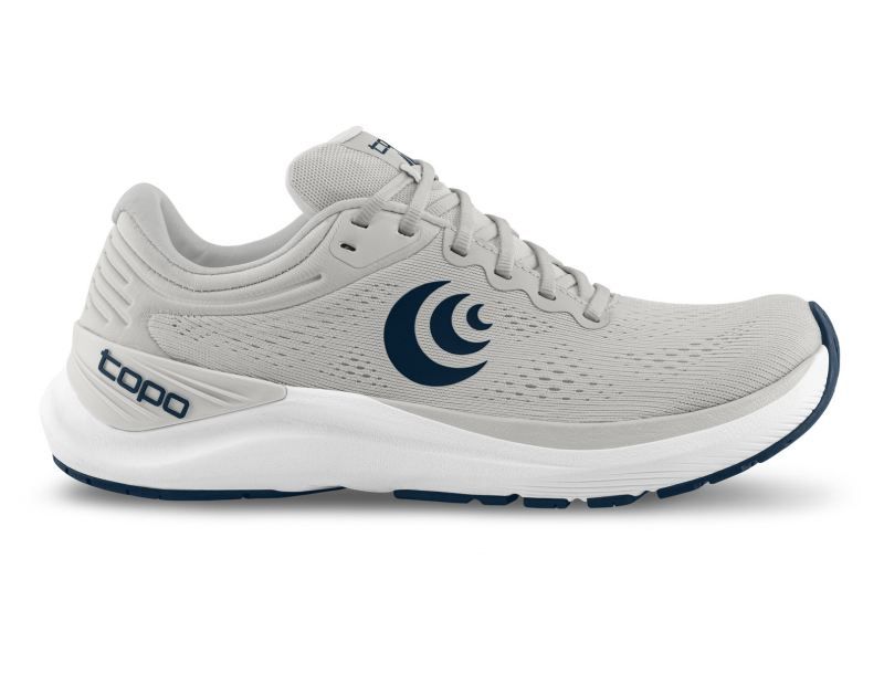 TOPO MENS ULTRAFLY 4, COLOR: GREY/NAVY, SIZE: 12.5, WIDTH: REG (D)