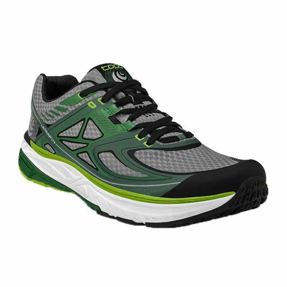 TOPO MENS ULTRAFLY, COLOR: GREEN/GREY, SIZE: 10, WIDTH: REG (D)