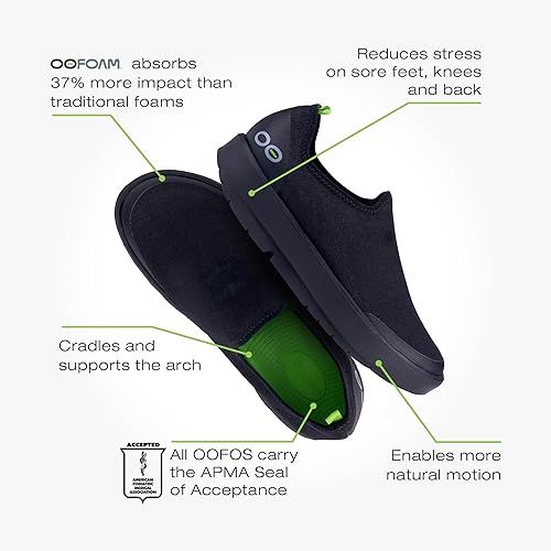 WOMENS OOMG EEZEE LOW SHOE, COLOR: CANVAS BLACK, SIZE: 10, WIDTH: REG (B)