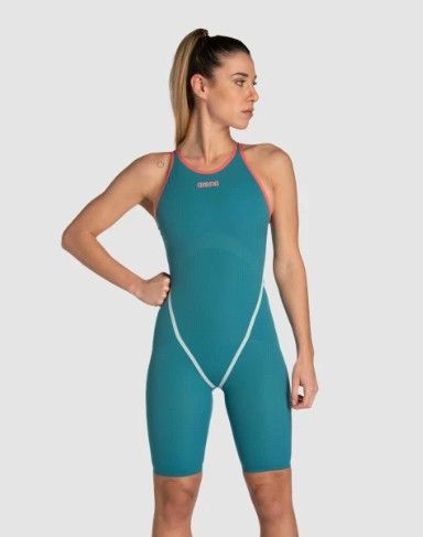 ARENA CARBON CORE FX OPEN SOLID OPEN BACK SWIMSUIT, Color: LTD EDITION CALYPSO BAY, Size: 32