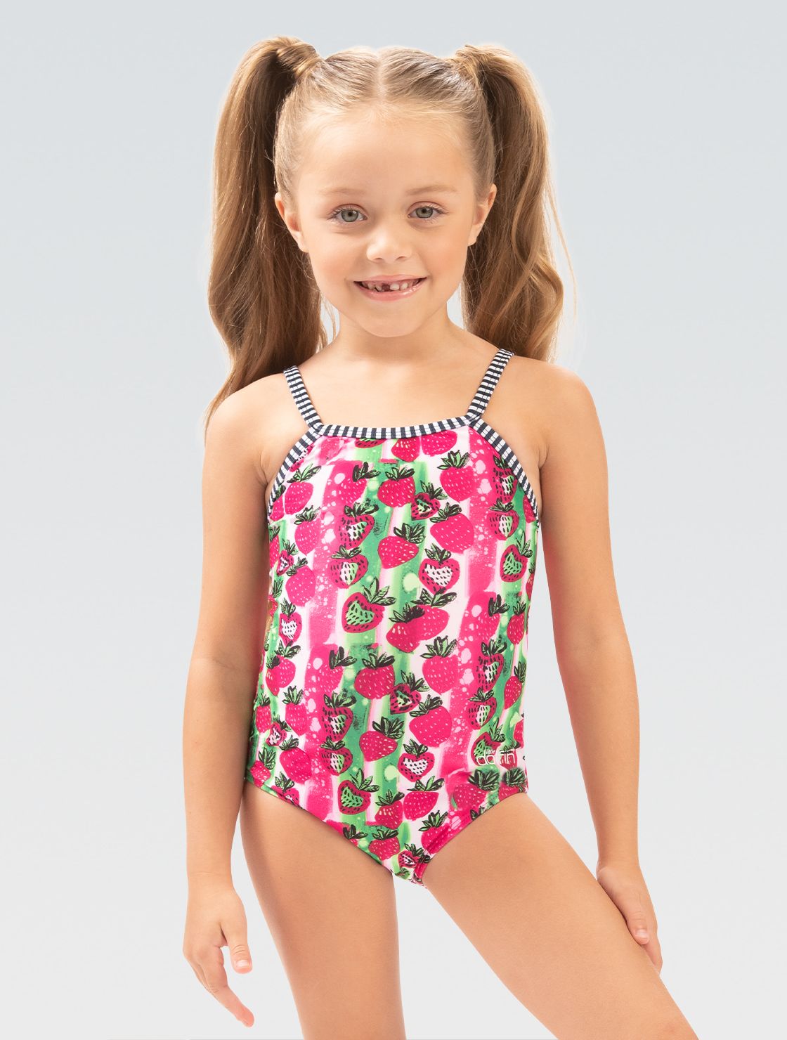 GIRLS LITTLE DOLFIN UGLIES VERY BERRY SCOOP FRONT SWIMSUIT, COLOR: B67, SIZE: 2T, BACK STYLE: STRAIGHT BACK