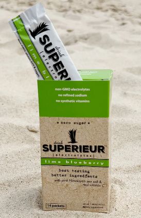 SUPERIEUR ELECTROLYTES PACKET, FLAVOR: LIME BLUEBERRY