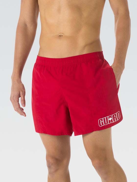 DOLFIN 5 INCH GUARD SHORTS, Color: 250 RED, Size: L