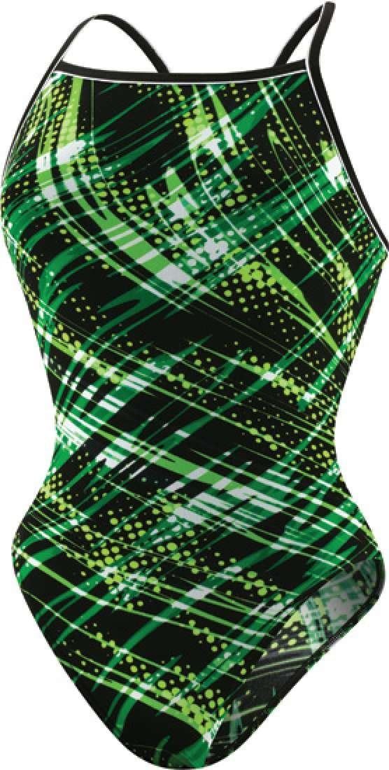 SPEEDO ATOMIC DOTS FLYBACK, Size: 26, Color: 003 GREEN