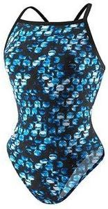 SPEEDO BUBBLES AXCEL BACK, Color: 004 BLUE, Size: 22